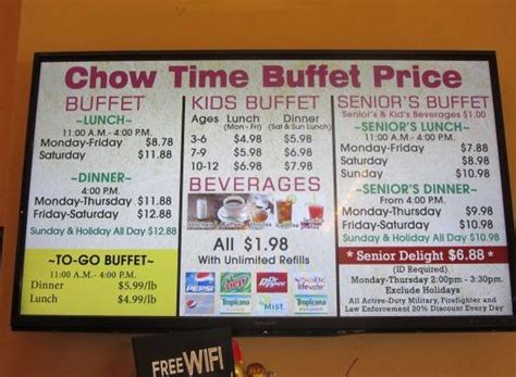 chowtime prices|More.